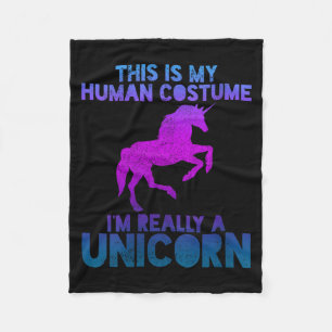 Frauen Einhorn-Shirt - Leute Kostüm Sprüche Lustig Fleecedecke