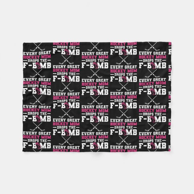 Frauen-Eishockey-Design für eine Hockey-Mama  Fleecedecke (Vorderseite (Horizontal))