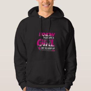 Frauen Eishockeyspieler Frauen Mädchen Kinder Funn Hoodie