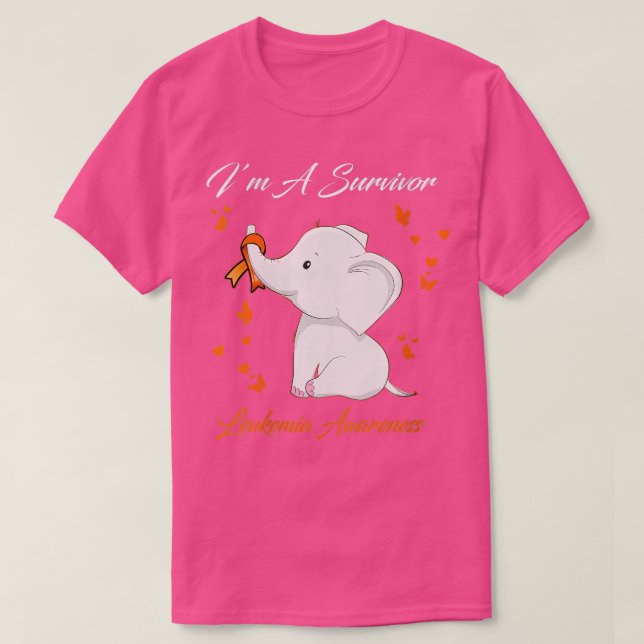 Frauen Elephant Im A Survivor Leukemia Awareness V T-Shirt (Design vorne)