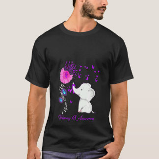 Frauen Elephant Trisomy 18 Bewusstsein Trisomy 18 T-Shirt