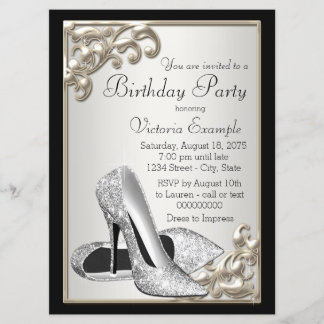 Frauen Elfenbeinküste und Black Birthday Party Einladung