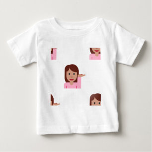 Frauen-Emoji Baby T-shirt