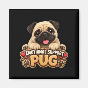 Frauen Emotionaler Unterstützungs Pug Hund Jungen Magnet