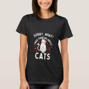 Frauen Entschuldigung, woran ich bei Katzen mit T-Shirt