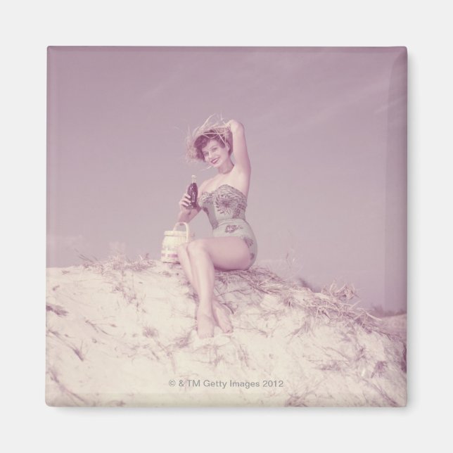 Frauen entspannen sich am Strand Magnet (Vorne)