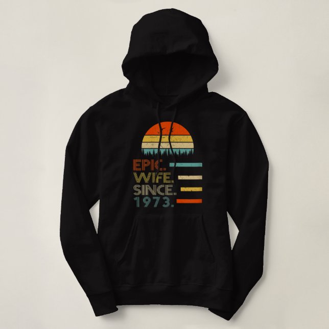 Frauen Epische Ehefrau seit 1973 Ihr 49. Wedding A Hoodie (Design vorne)
