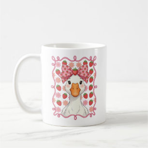 Frauen Erdbeergans Sommer Schleife Kaffeetasse