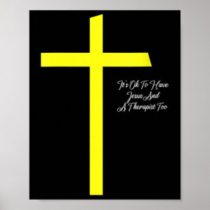 Frauen Es Ist Ok Jesus Und Einen Therapeuten Zu Ha Poster