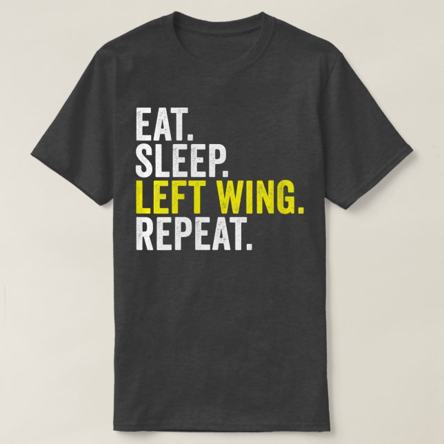 Frauen essen Schlaf Verlassen Wing Wiederholung Fu T-Shirt (Design vorne)