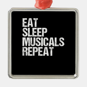 Frauen essen schlafende Musicals wiederholen Broad Ornament Aus Metall