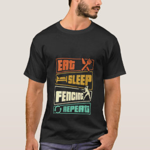 Frauen essen Schlafgefühl Wiederholung Schwert Säb T-Shirt