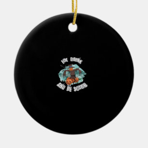 Frauen Essen Trinken Und Seien Gruselig Halloween Keramik Ornament