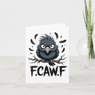 Frauen F-caw-f Raven Moon Gothic Halloween, schwar Karte
