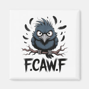 Frauen F-caw-f Raven Moon Gothic Halloween, schwar Magnet