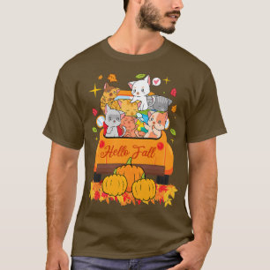 Frauen fallen Frauen Männer Niedlich Lkw Katzen He T-Shirt