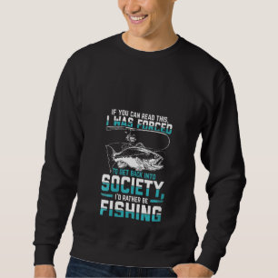 Frauen fangen Männer Jungs Funny Fishing Fish Sweatshirt