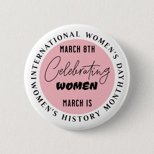Frauen feiern   Frauentag Button