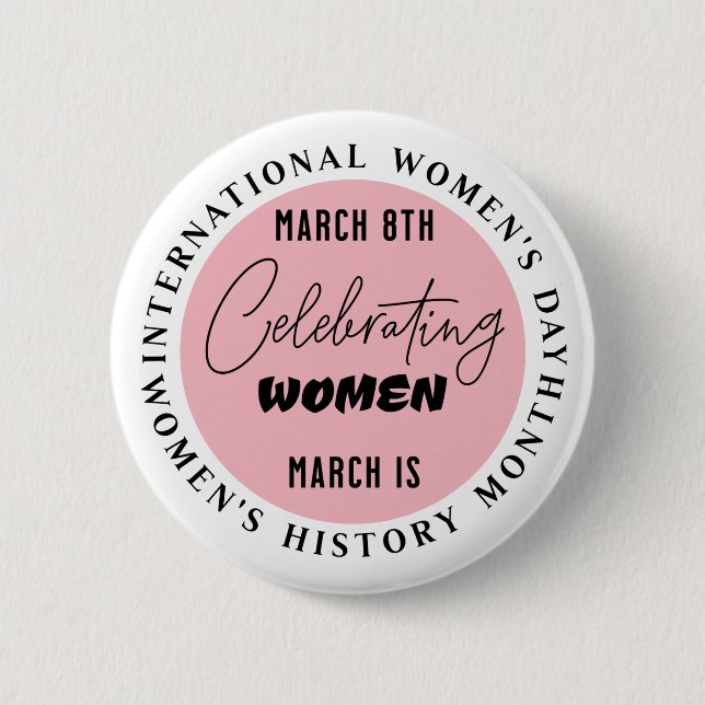Frauen feiern | Frauentag Button (Vorderseite)