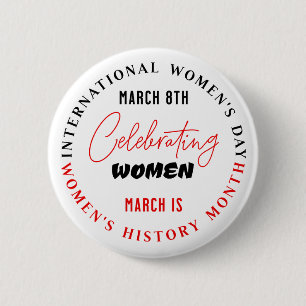 Frauen feiern   Frauentag Button