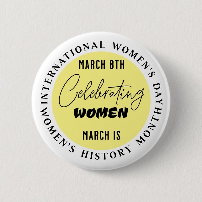 Frauen feiern | Frauentag Button (Vorderseite)