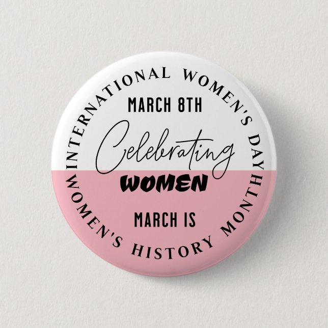 Frauen feiern | Frauentag Button (Vorderseite)