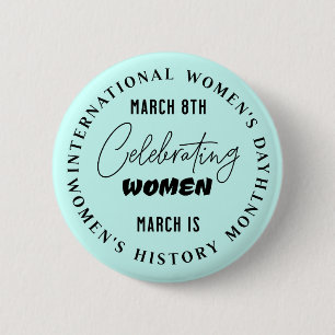 Frauen feiern   Frauentag Button
