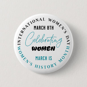 Frauen feiern Frauentag Button