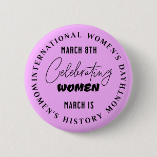 Frauen feiern   Frauentag Button