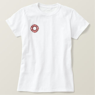 Frauen Feuerwehr besticktes Shirt