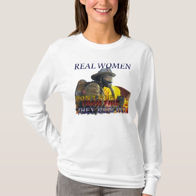Frauen-Feuerwehrmann Longsleeve Shirt (Vorderseite)