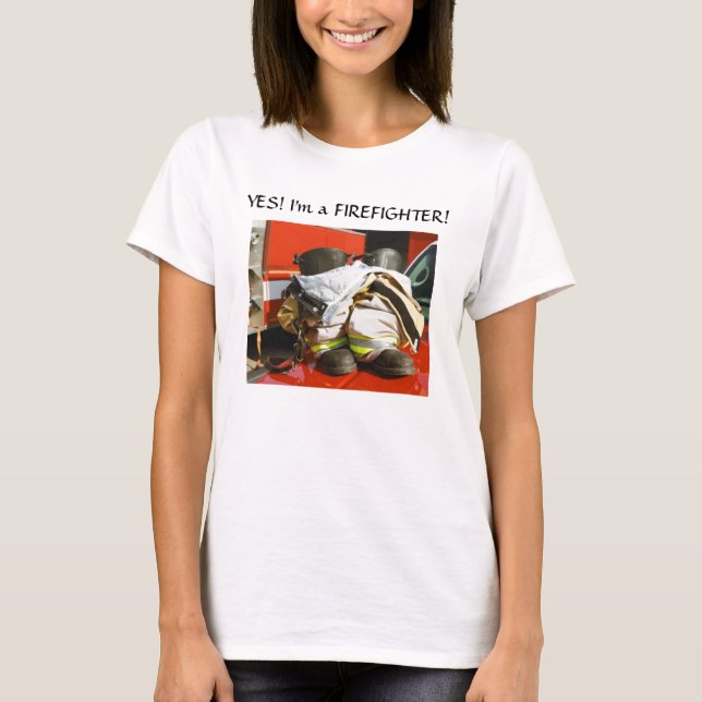 Frauen-Feuerwehrmann-T - Shirt (Vorderseite)