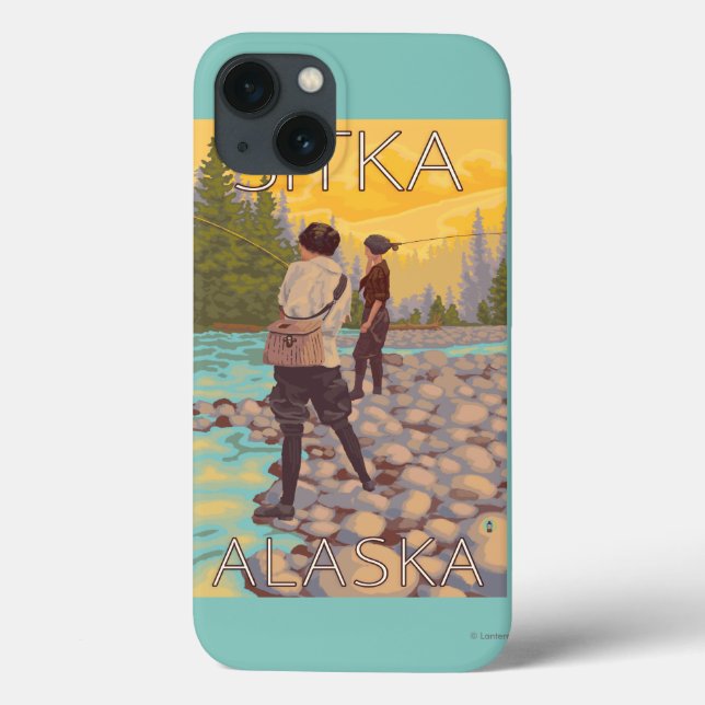 Frauen Fischen - Sitka, Alaska Case-Mate iPhone Hülle (Rückseite)