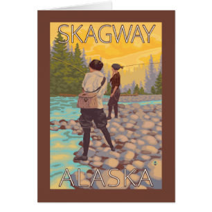 Frauen Fischen - Skagway, Alaska