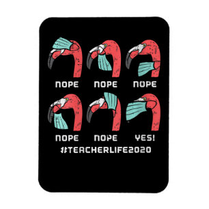 Frauen Flamingo Gesicht Maske Teacher Life 2020 So Magnet