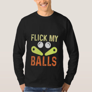 Frauen flick meine Bälle Klassischer Retro Pinball T-Shirt