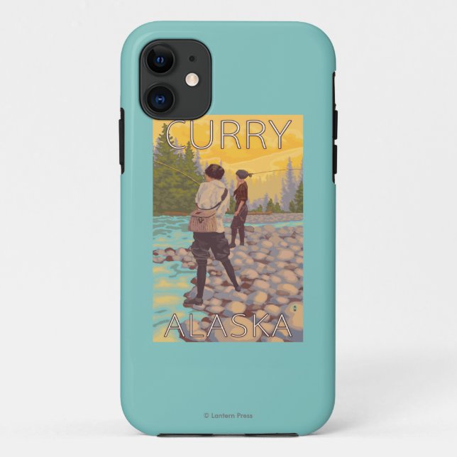 Frauen fliegen Fischen - Curry, Alaska Case-Mate iPhone Hülle (Rückseite)