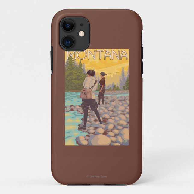 Frauen fliegen Fischen - Montana Case-Mate iPhone Hülle (Rückseite)