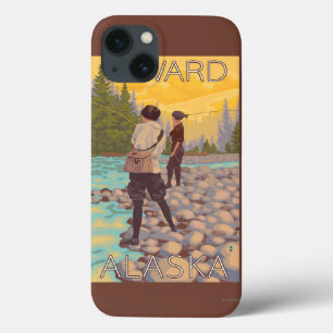 Frauen fliegen Fischen - Seward, Alaska Case-Mate iPhone Hülle