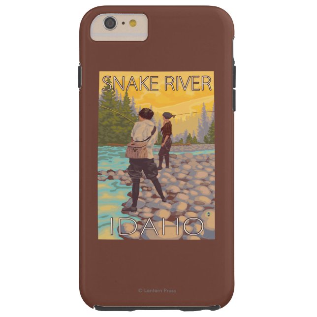 Frauen fliegen Fischen - Snake River, Idaho Case-Mate iPhone Hülle (Rückseite)