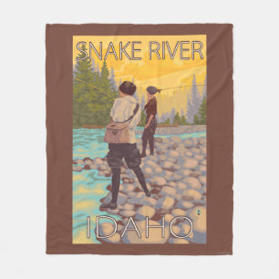 Frauen fliegen Fischen - Snake River, Idaho Fleecedecke