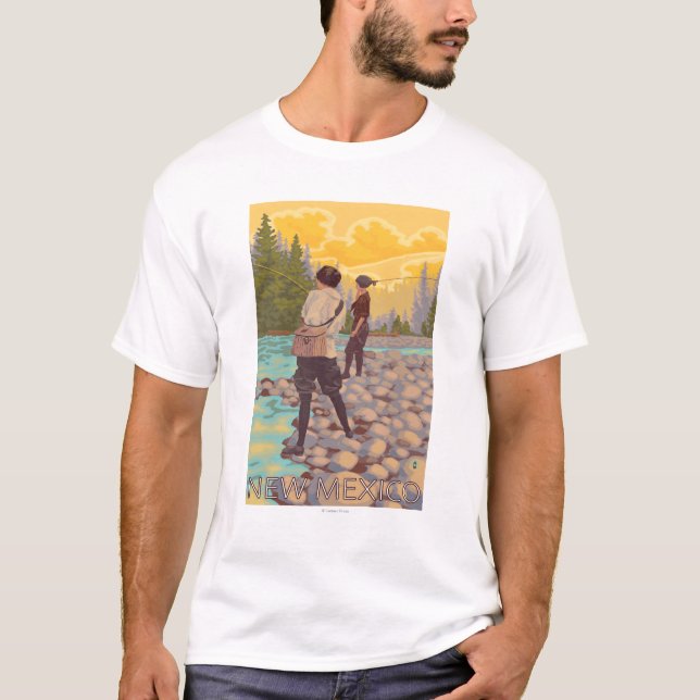 Frauen fliegen FishingNew Mexiko T-Shirt (Vorderseite)