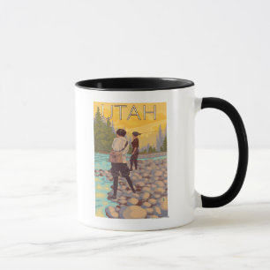Frauen fliegen FishingUtah Tasse