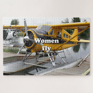 Frauen fliegen: Float Flugzeug, Lake Hood, Alaska