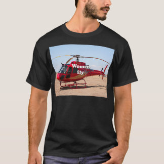 Frauen fliegen Hubschrauber T-Shirt