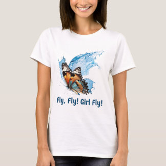 Frauen-Fliegendesign T-Shirt