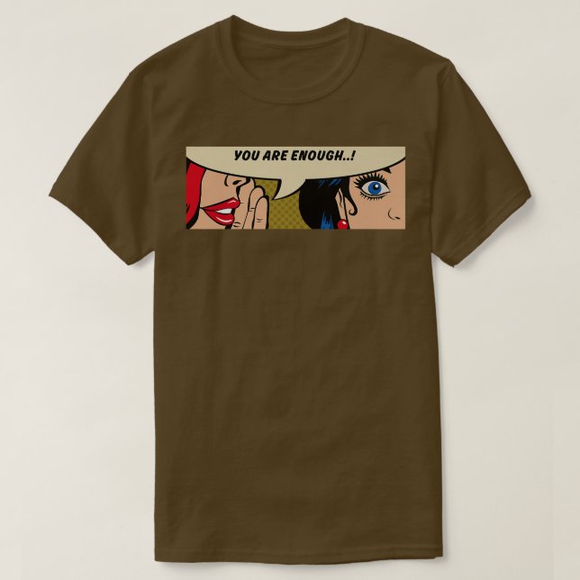Frauen flüsternSie sind genug FeminismusComischer  T-Shirt (Design vorne)