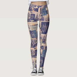 Frauen Fotos Golden Twenties Collage Leggings