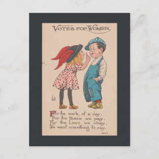 Frauen - Frauenrechte Vintag Postkarte