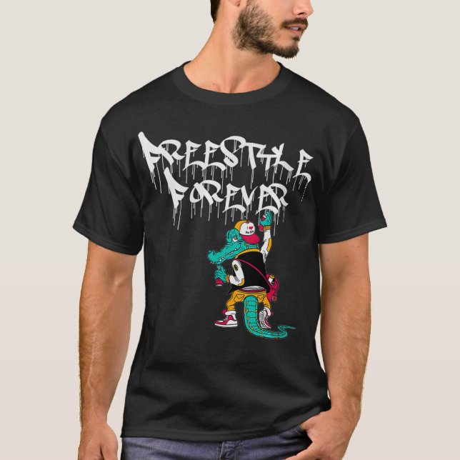 Frauen Freestyle Forever Graffiti Gator 80er Music T-Shirt (Vorderseite)